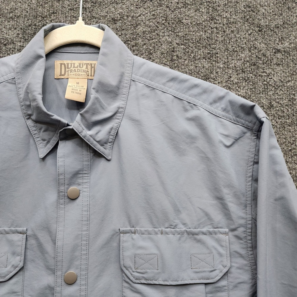 Duluth Trading Dry On The Fly Men's‎ Snap Fishing Hiking Shirt Nylon Size M